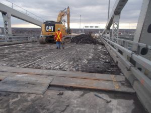 Asphalt removal progress looking east (April 10)