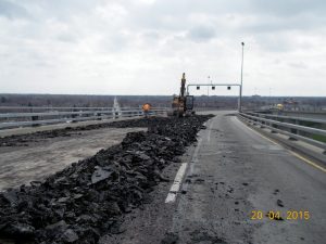 Asphalt removals looking east 