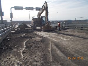 Asphalt removals looking east