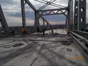 Concrete deck removals looking East