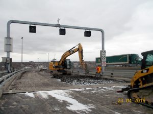 Asphalt removal looking east