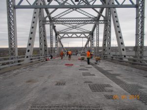 Concrete deck removals looking east