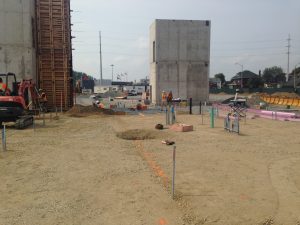 Traffic building  stair towers