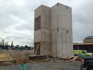 Traffic building  stair towers