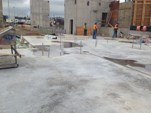 Traffic building slab on grade