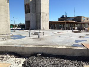 Traffic building  stair towers