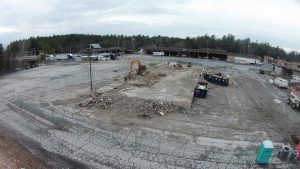 CBSA Commercial Building demolished. Removal of slabs and foundations are ongoing.