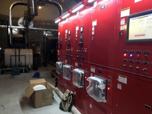 Generator Synchronizing Switchgear being commissioned 