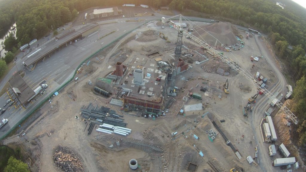 Aerial view  of the new Lansdowne Canadian Customs Facility 